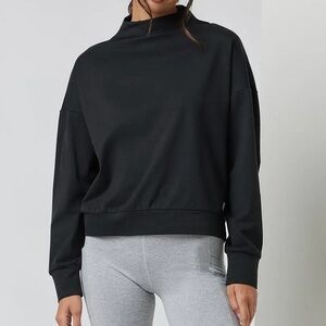 NEW Vuori Granite Funnel Neck Pullover Sweater Sweatshirt Black Soldout S